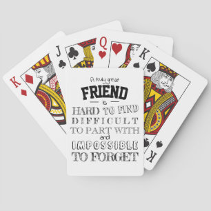 Baraja De Cartas Apreciación de amigo Gracias guión de regalo bff