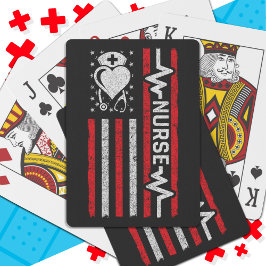 Baraja De Cartas Apreciación de enfermera Hero Heart Life Bandera A
