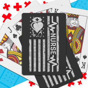 Baraja De Cartas Apreciación de enfermera Hero Heart Life Bandera A