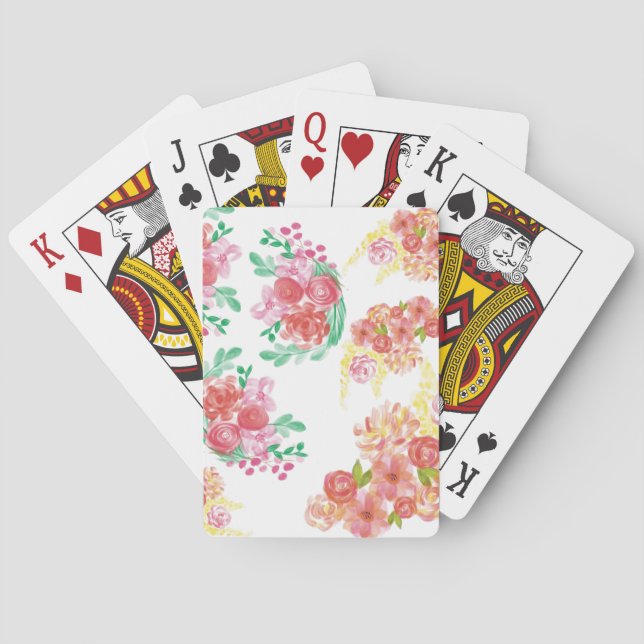 Baraja De Cartas Aqua flor (Reverso)