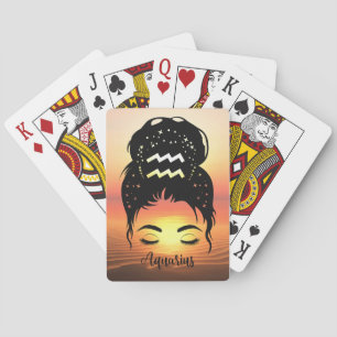 Baraja De Cartas Aquarius Zodiac
