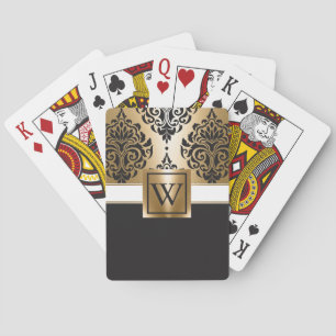 Baraja De Cartas Arábigos negros y dorados