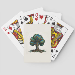 Baraja De Cartas Árbol abstracto arte juguetón