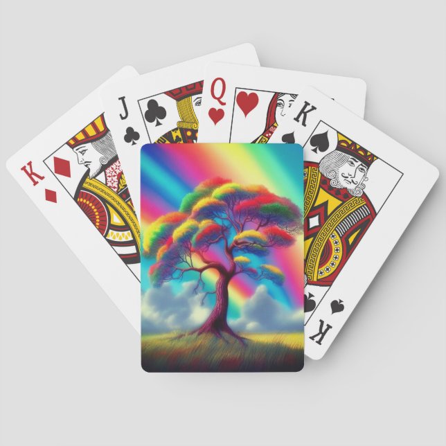 Baraja De Cartas Árbol arcoiris (Reverso)