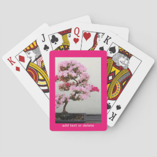 Baraja De Cartas Árbol Bonsai Rosa