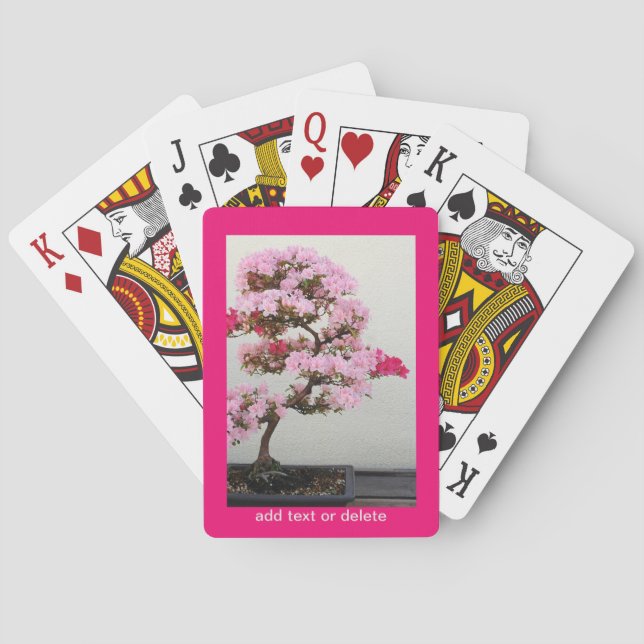 Baraja De Cartas Árbol Bonsai Rosa (Reverso)
