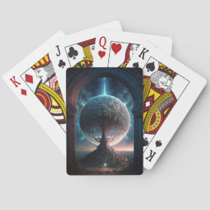Baraja De Cartas Árbol cósmico Universo Surreal Fantasía Arte