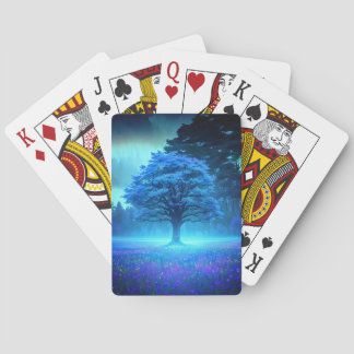 Baraja De Cartas Árbol de Azure bañado en luz de luna encantadora