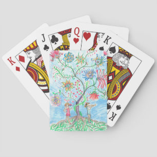 Baraja De Cartas Árbol de la vida y dos figuras