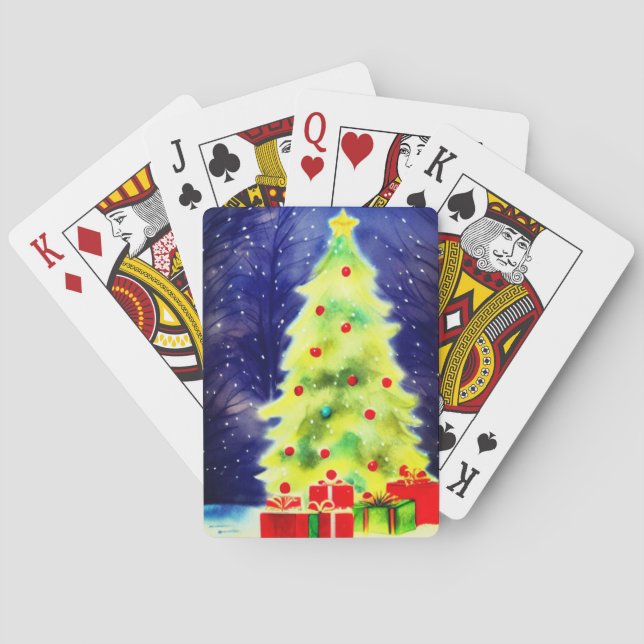 Baraja De Cartas Árbol de Navidad (Reverso)