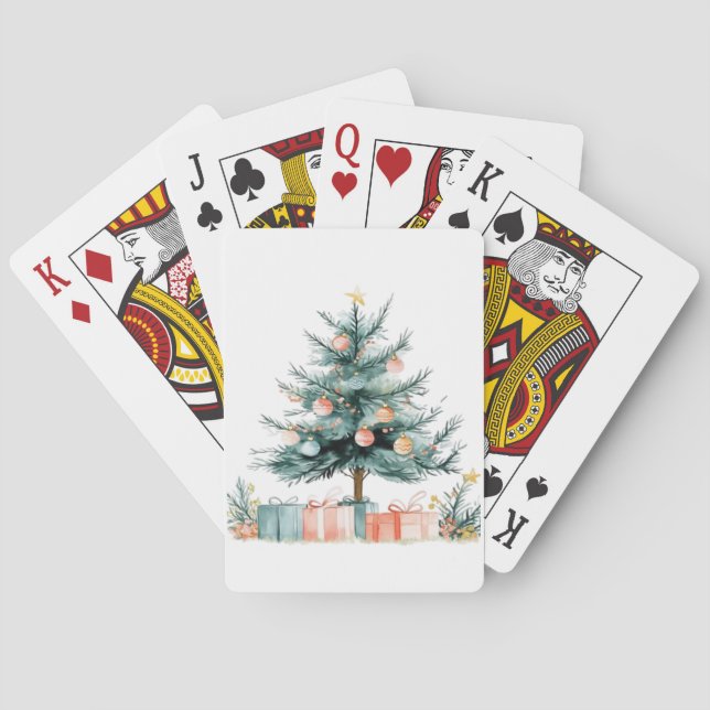 Baraja De Cartas árbol de Navidad  (Reverso)