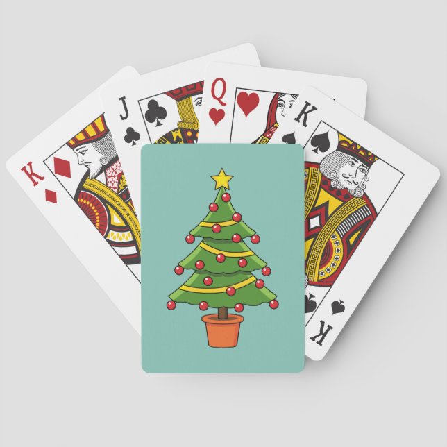 Baraja De Cartas Árbol de Navidad (Reverso)