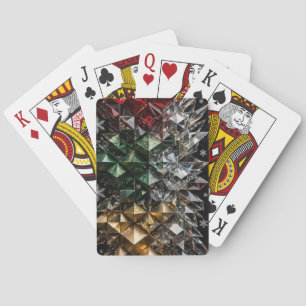 Baraja De Cartas Árbol de Navidad abstracto mosaico 3D extremo