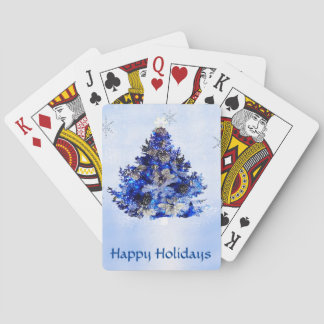 Baraja De Cartas árbol de navidad azul