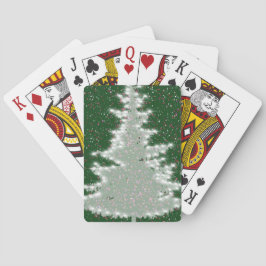 Baraja De Cartas Árbol de Navidad brillante de invierno encantado