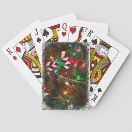 Baraja De Cartas Árbol de Navidad con un lado de palomitas