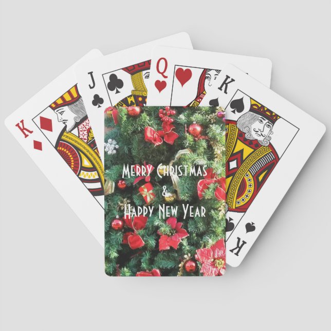 Baraja De Cartas Árbol de Navidad decorado (Reverso)