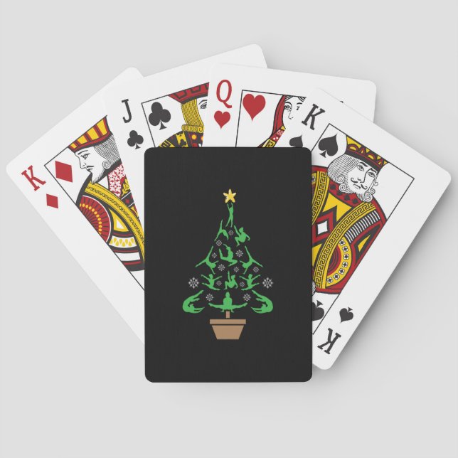 Baraja De Cartas Árbol de Navidad Gimnasia chica (Reverso)