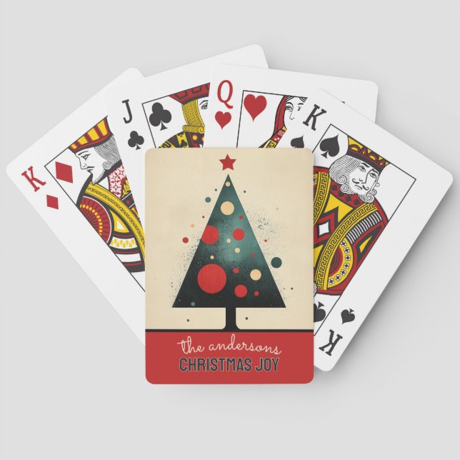 Baraja De Cartas Árbol de Navidad personalizable (Reverso)