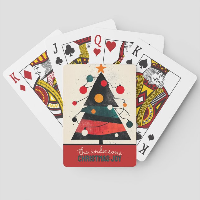 Baraja De Cartas Árbol de Navidad personalizable (Reverso)
