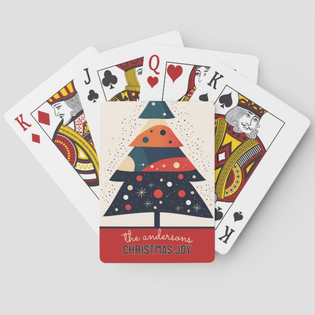 Baraja De Cartas Árbol de Navidad personalizable (Reverso)