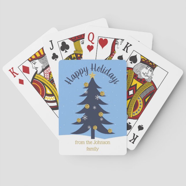 Baraja De Cartas Árbol de Navidad personalizado (Reverso)