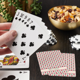 Baraja De Cartas Árbol de Navidad personalizado patrón verde pino b