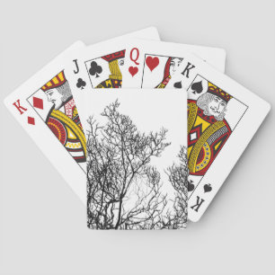Baraja De Cartas Árbol gótico negro y blanco