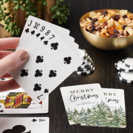 Baraja De Cartas Árbol verde de los navidades | Feliz Navidad