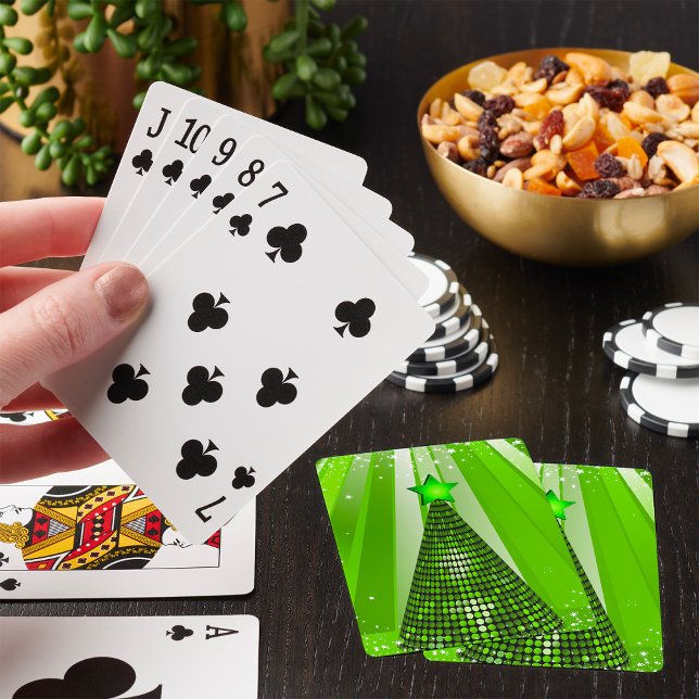 Baraja De Cartas Árbol verde de Navidad moderno con estrella (Subido por el creador)