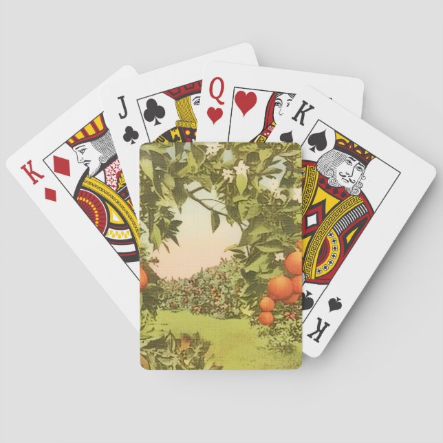 Baraja De Cartas Arboleda de Naranja Antigua (Reverso)