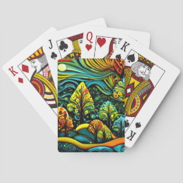 Baraja De Cartas Árboles con cielo tormentoso