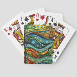 Baraja De Cartas Árboles con nubes turbulentas