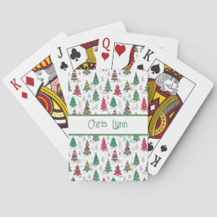 Baraja De Cartas Árboles de Navidad Decorados con Dibujos Caprichos