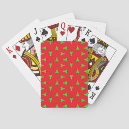 Baraja De Cartas Árboles de Navidad en rojo