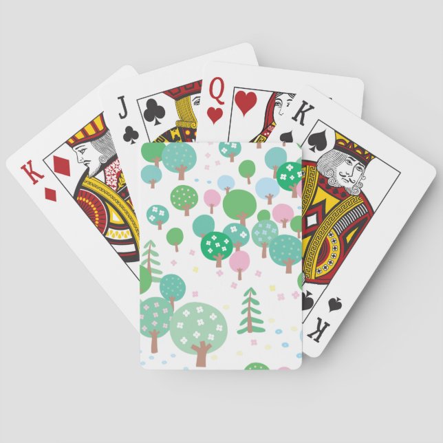 Baraja De Cartas Árboles de primavera extravagantes (Reverso)