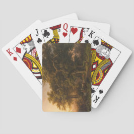 Baraja De Cartas Árboles de roble en paisaje forestal (paisaje de b