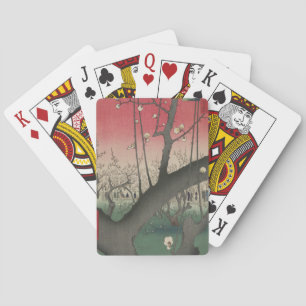 Baraja De Cartas Árboles de soleados de solera de Japón