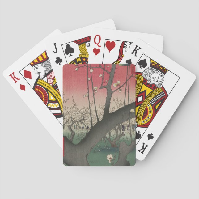 Baraja De Cartas Árboles de soleados de solera de Japón (Reverso)