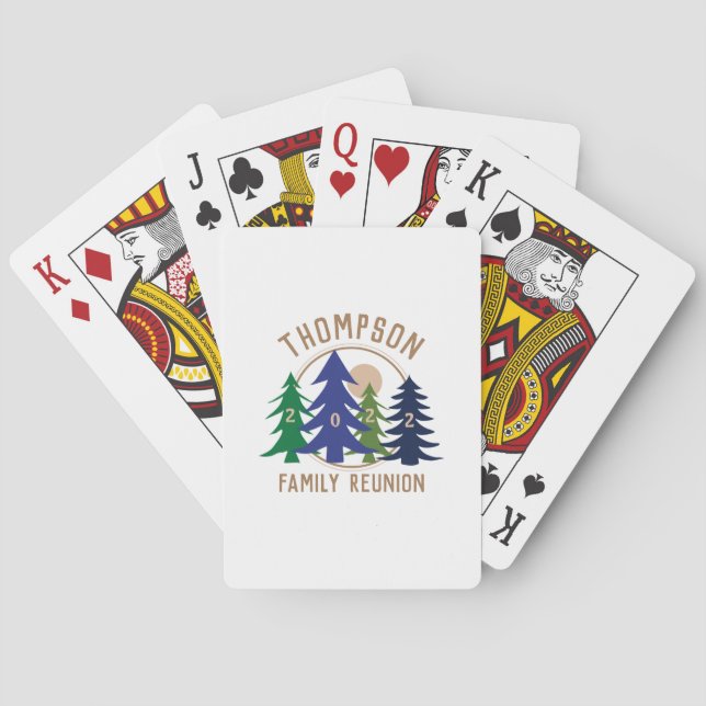 Baraja De Cartas Árboles familiares sindicales personalizados (Reverso)