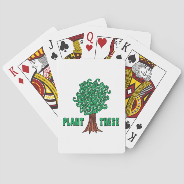 Baraja De Cartas Árboles vegetales (Reverso)
