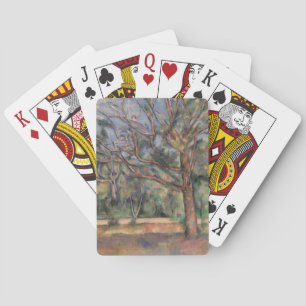 Baraja De Cartas Árboles y Carretera, Paisaje Postimpresionista