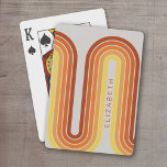 Baraja De Cartas Arco amarillo Naranja rojo de 70 líneas inspiradas<br><div class="desc">Diseño curvo bohemio con estribillo y formas circulares en tonos amarillo,  naranja y rojo ladrillo. Un diseño audaz pero mínimo con un área opcional para agregar texto.</div>