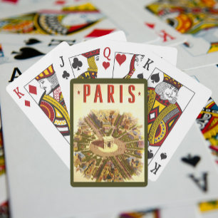 Baraja De Cartas Arco de Triunfo Vintage, París, Francia