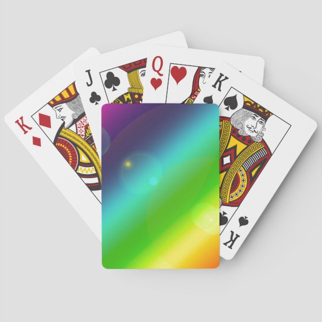 Baraja De Cartas Arco iris burbujeante (Reverso)
