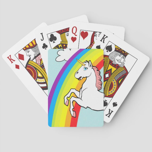 Baraja De Cartas Arco iris del unicornio (Reverso)
