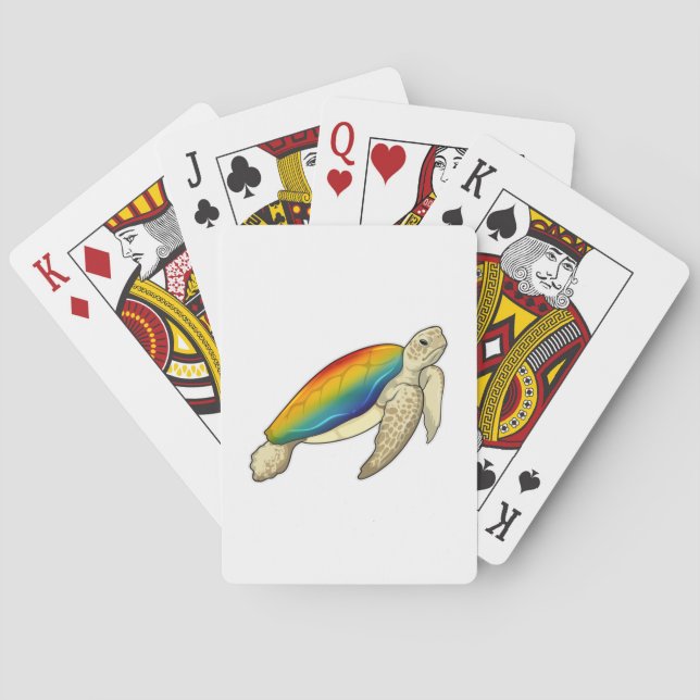 Baraja De Cartas Arcoiris de tortuga (Reverso)