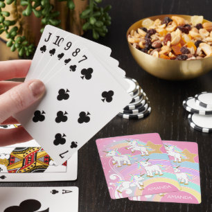 Baraja De Cartas Arcoiris mágico rosa 🦄 unicornios