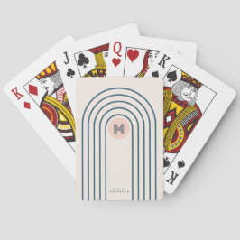 Baraja De Cartas Arcos de líneas geométricas abstractas Pastel Retr