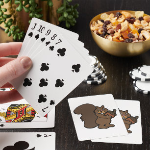 Baraja De Cartas Ardilla con bellota animal del bosque lindo
